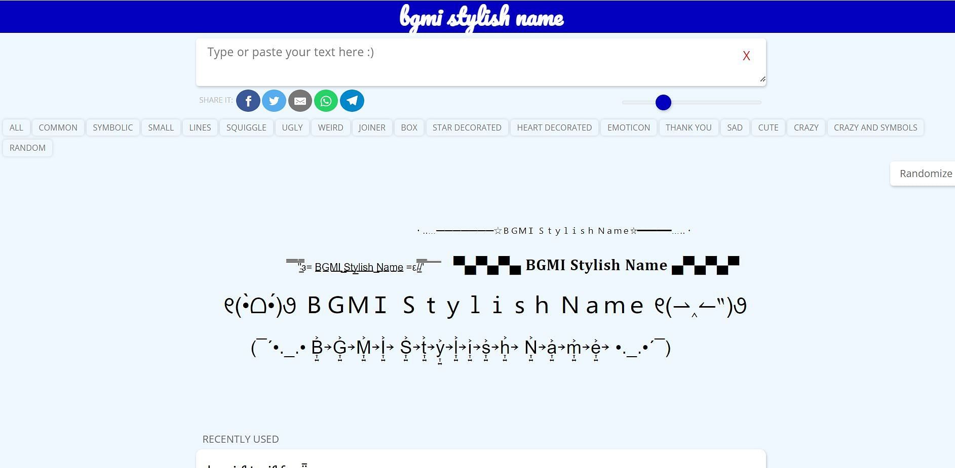 Enter Players can generate the Clan name by typing the desired name on a specific website (Image via bgmistylishname)