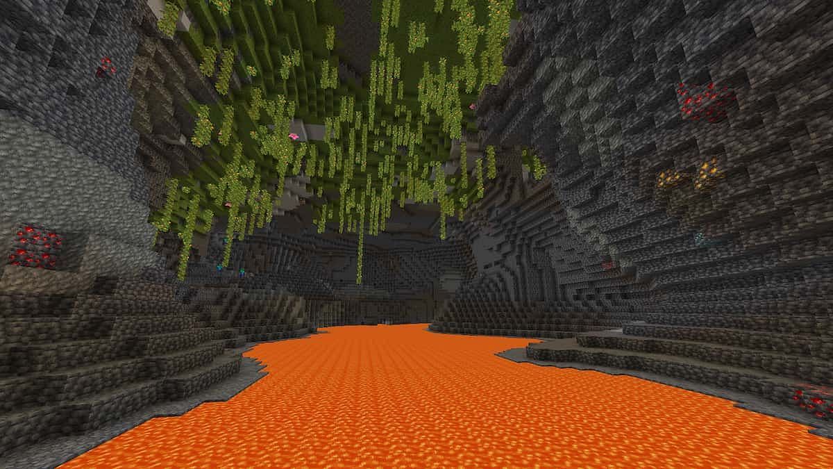 Cheese caves are wider and have more ores (Image via Mojang)