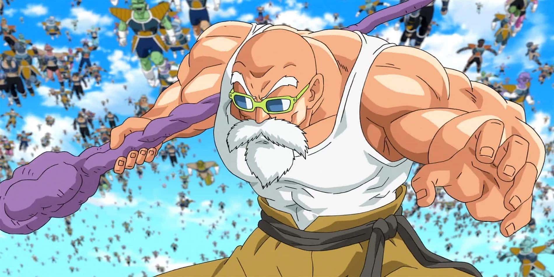 Master Roshi in his buff form as he appears in Dragon Ball Super (Image via Toei Animation)