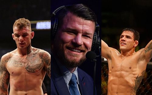 Renato Moicano [left], Michael Bisping [center], Rafael dos Anjos [right]