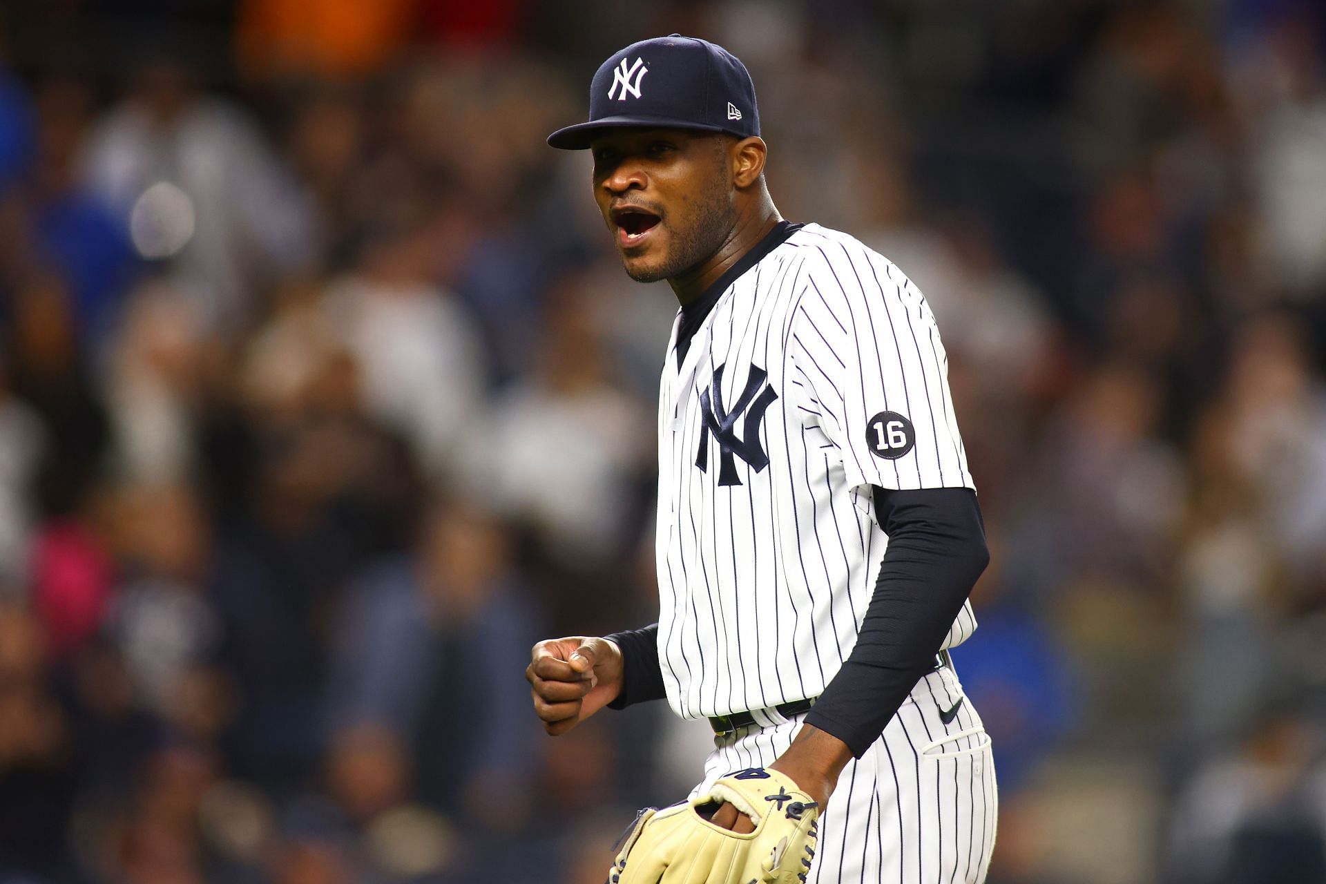 Domingo German during a Tampa Bay Rays v Yankees game