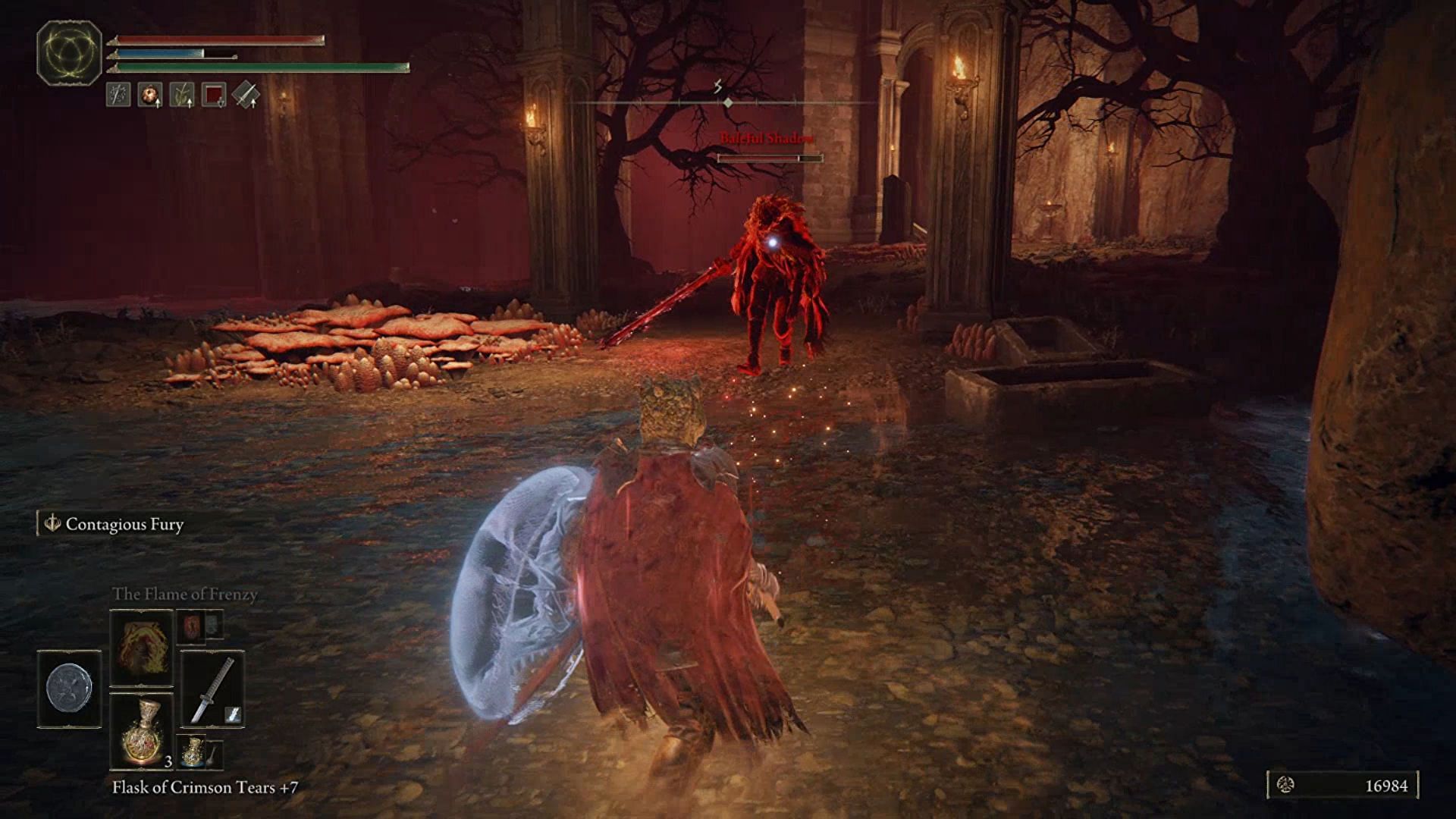 A player takes on the Balefal Shadow (Image via FromSoftware Inc.)