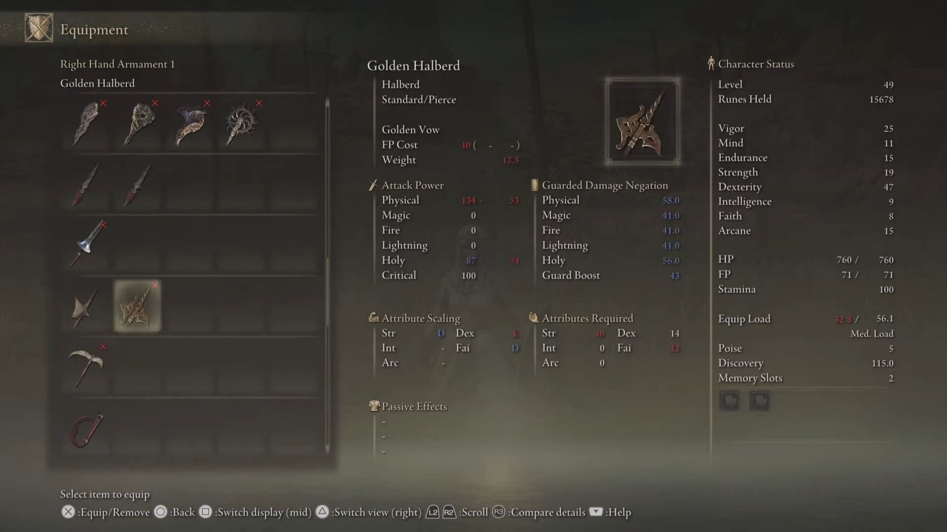 The Golden Halberd is one of the best strength weapons to obtain early in Elden Ring (Image via Fredchuckdave/Youtube)