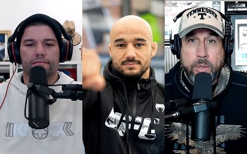 Josh Thomson (right) and John McCarthy (right) via.Youtube/weighingIn; Marlon Moraes (centre) via. Instagram/ mmarlonmoraes