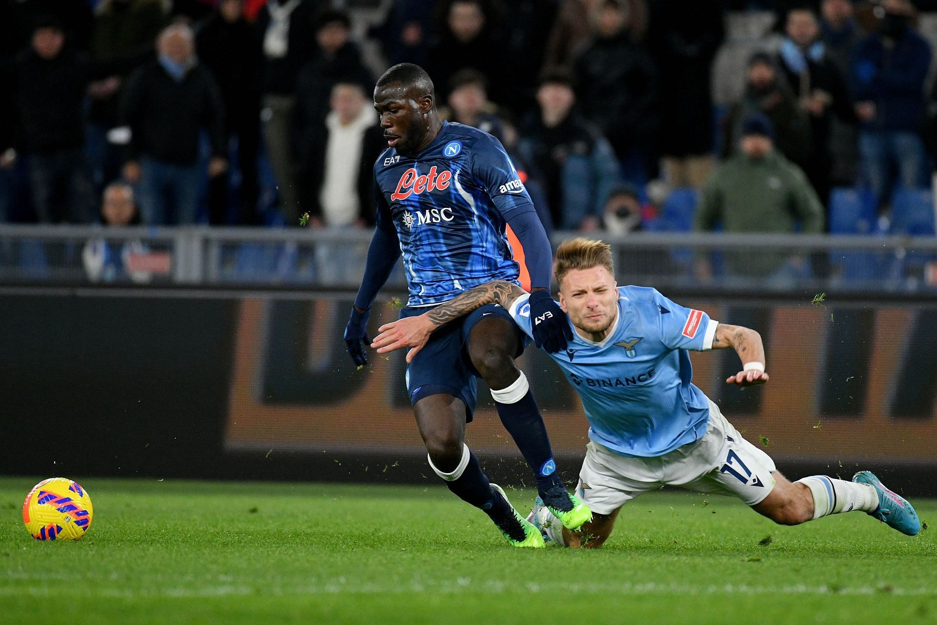 Kalidou Koulibaly (left) is wanted at the Camp Nou.