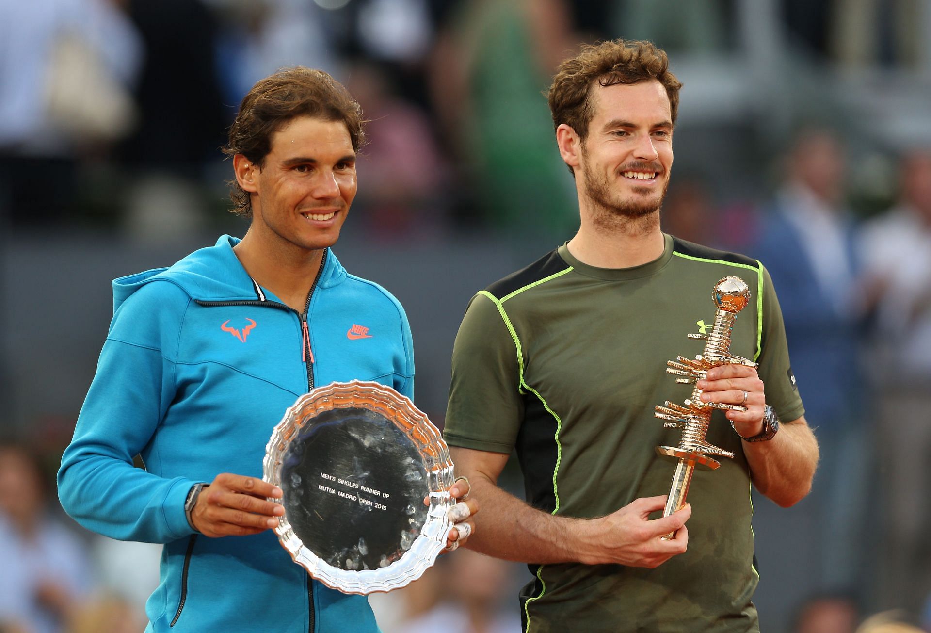 Andy Murray (R) picked Rafael Nadal (L) as the favorite for the French Open.