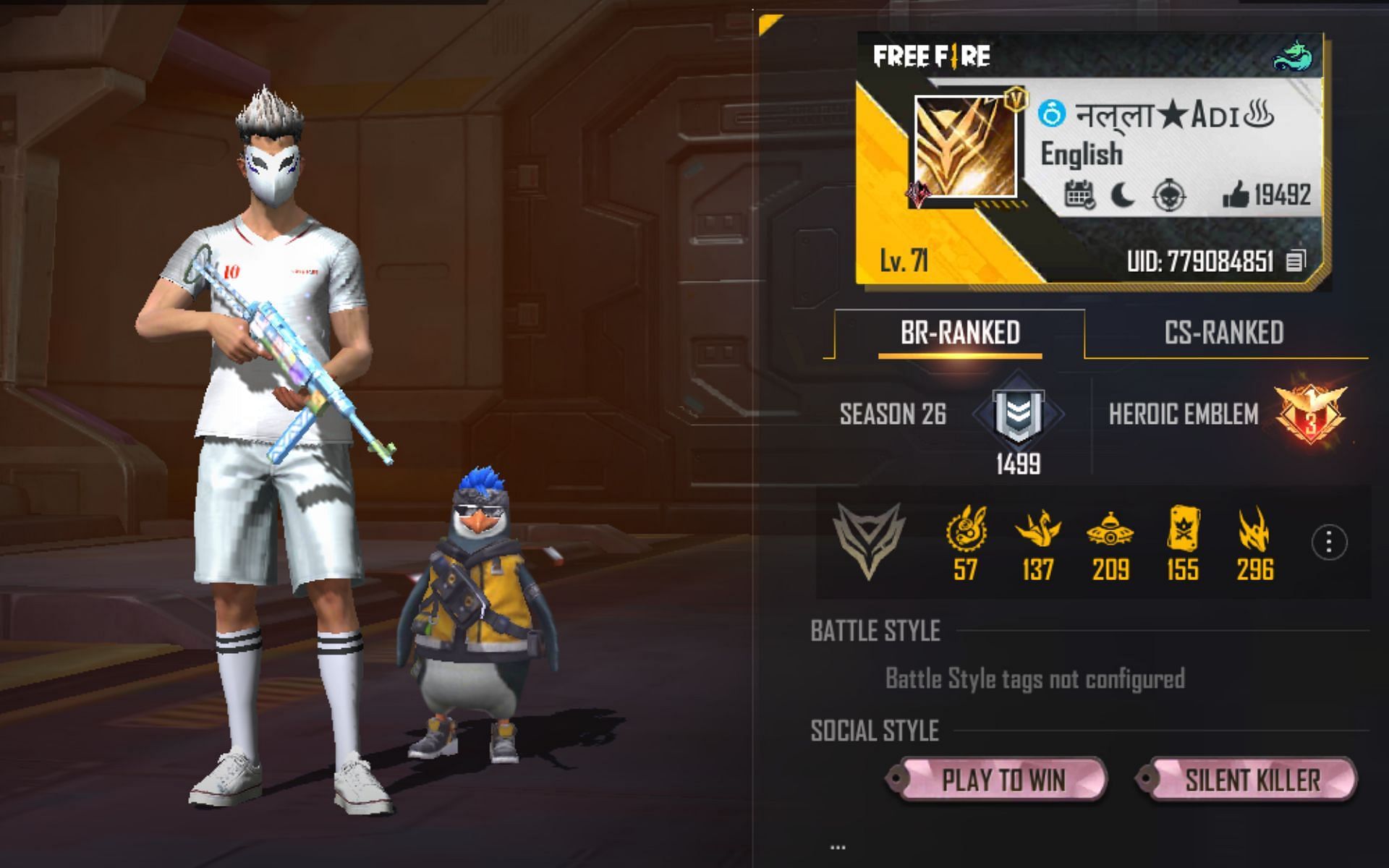 Aditech&rsquo;s Free Fire MAX ID (Image via Garena)