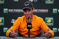 Rafael Nadal at a press conference ahead of the start of the 2022 Indian Wells Masters