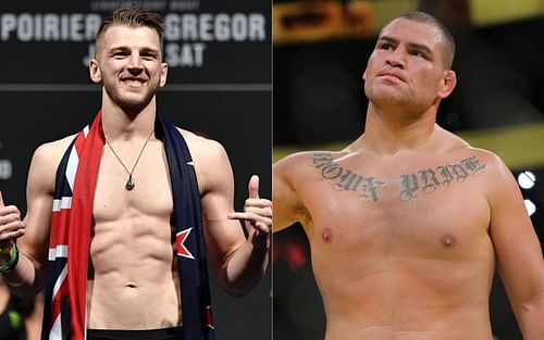 Dan Hooker (left) and Cain Velasquez (right)