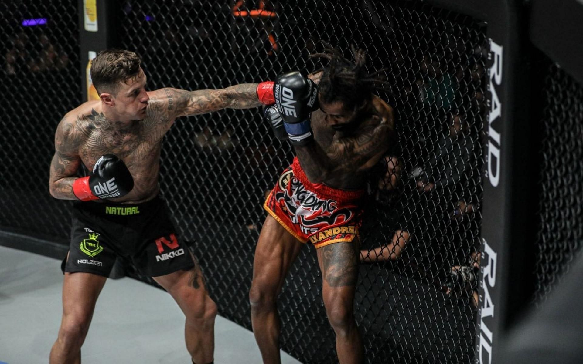 Nieky Holzken (left) will face Sinsamut Klinmee at ONE X on March 26. (Image courtesy of ONE Championship)