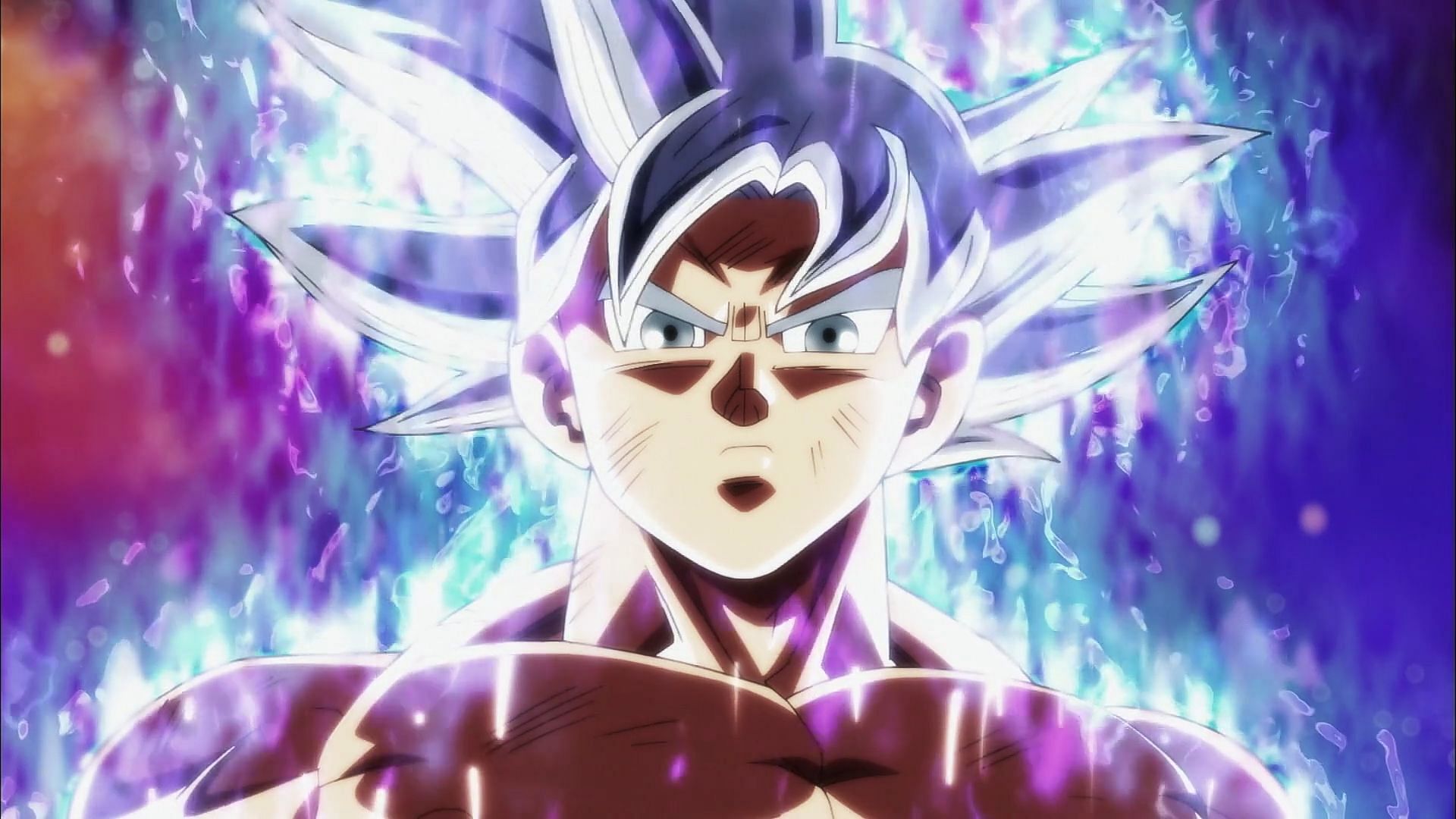 Mastered Ultra Instinct Goku as seen in the Dragon Ball Super anime (Image via Toei Animation)