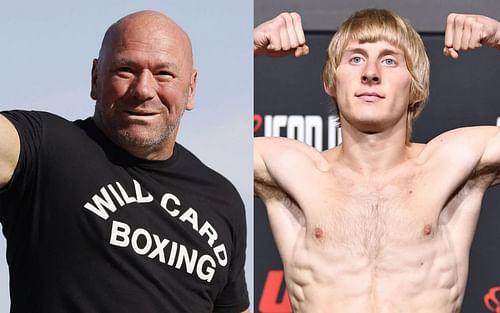 Dana White (left); Paddy Pimblett (right)