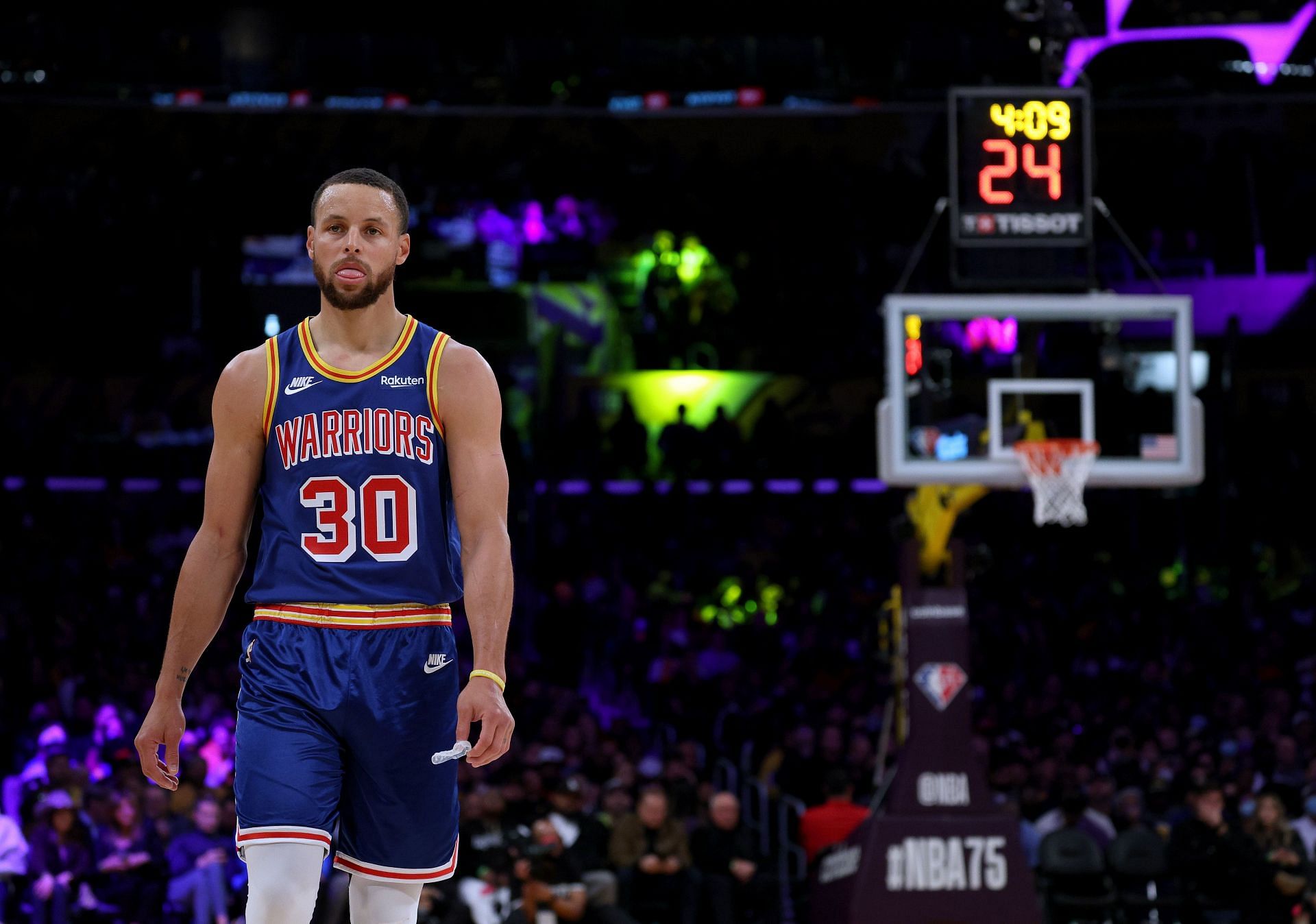 Steph Curry against the Los Angeles Lakers