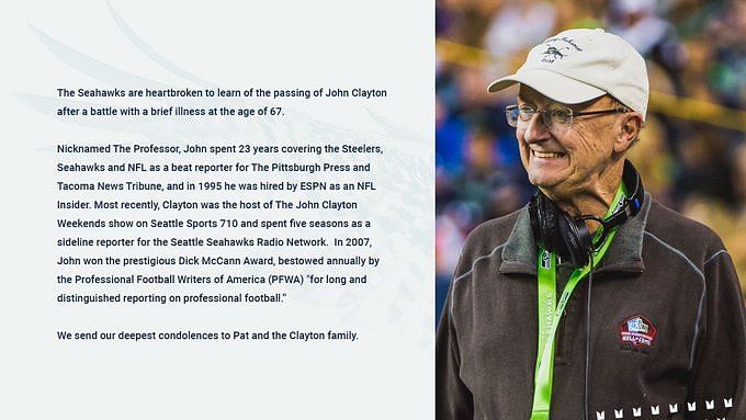 Longtime NFL journalist John Clayton dies at age 67