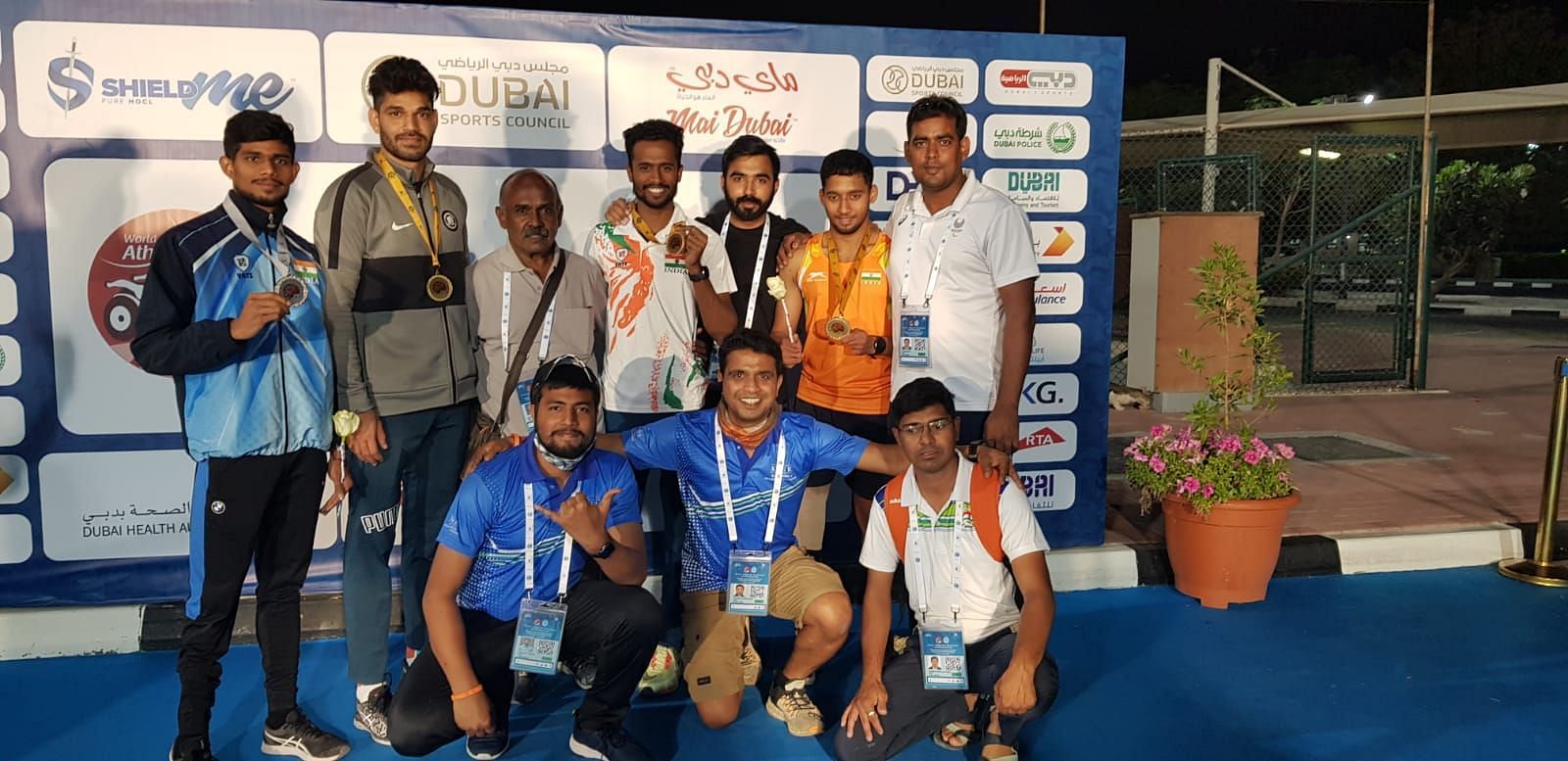 The Indian para-team at the Dubai Grand Prix - Fazza International Championships. (PC: PCI)