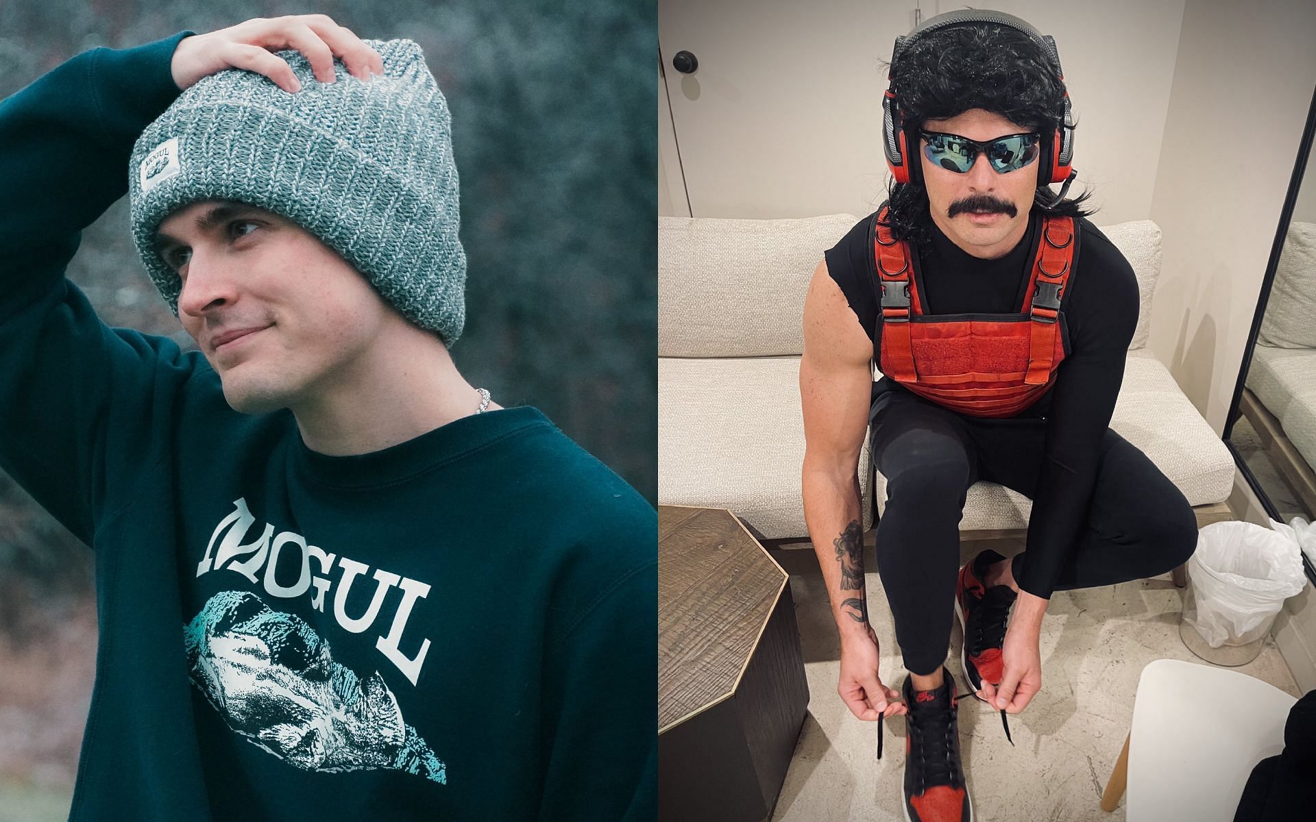 Dr DisRespect calls the Streamer Awards 2022 fake awards and Ludwig replies to his comment (Images via DrDisrespect and Ludwig/Twitter)