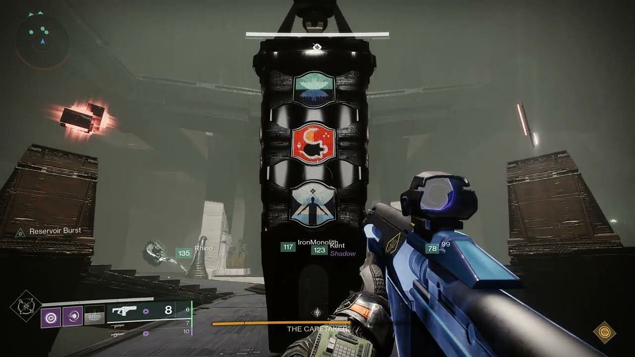 Obelisk in The Caretaker encounter (Image via Destiny 2 YouTuber Esoterickk)