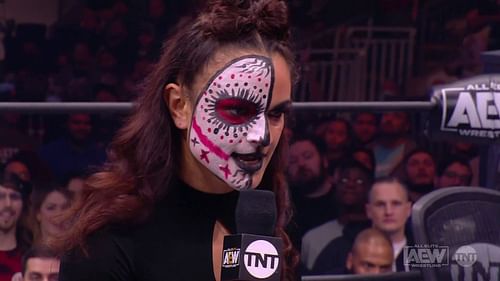 The Mexican star during her promo appearance on AEW Rampage