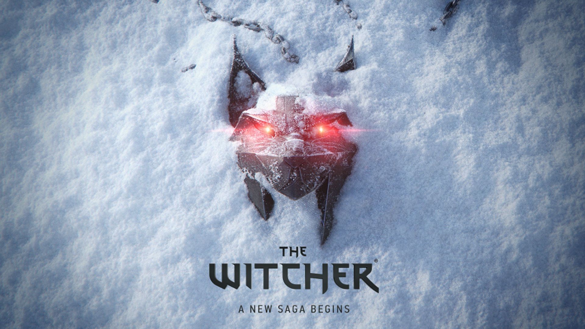 The medallion buried in the snow seems to be that of a lynx (Image via CD Projekt RED)