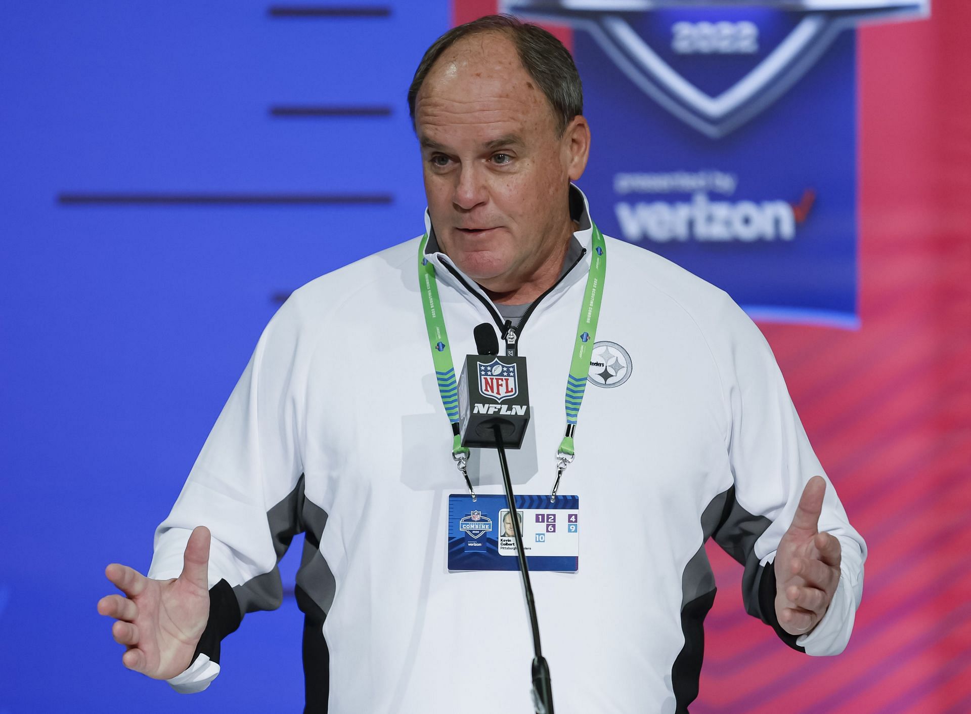 Steelers GM Kevin Kolbert at the NFL Combine