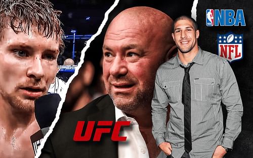 Brendan Schaub commends UFC president Dana White [Image credits: Bryce Mitchell from UFC's YouTube channel, Dana White and Brendan Schaub from Getty]