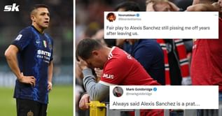 "Letting United fans down since 2018" - Manchester United supporters react as Alexis Sanchez gets sent off against Liverpool