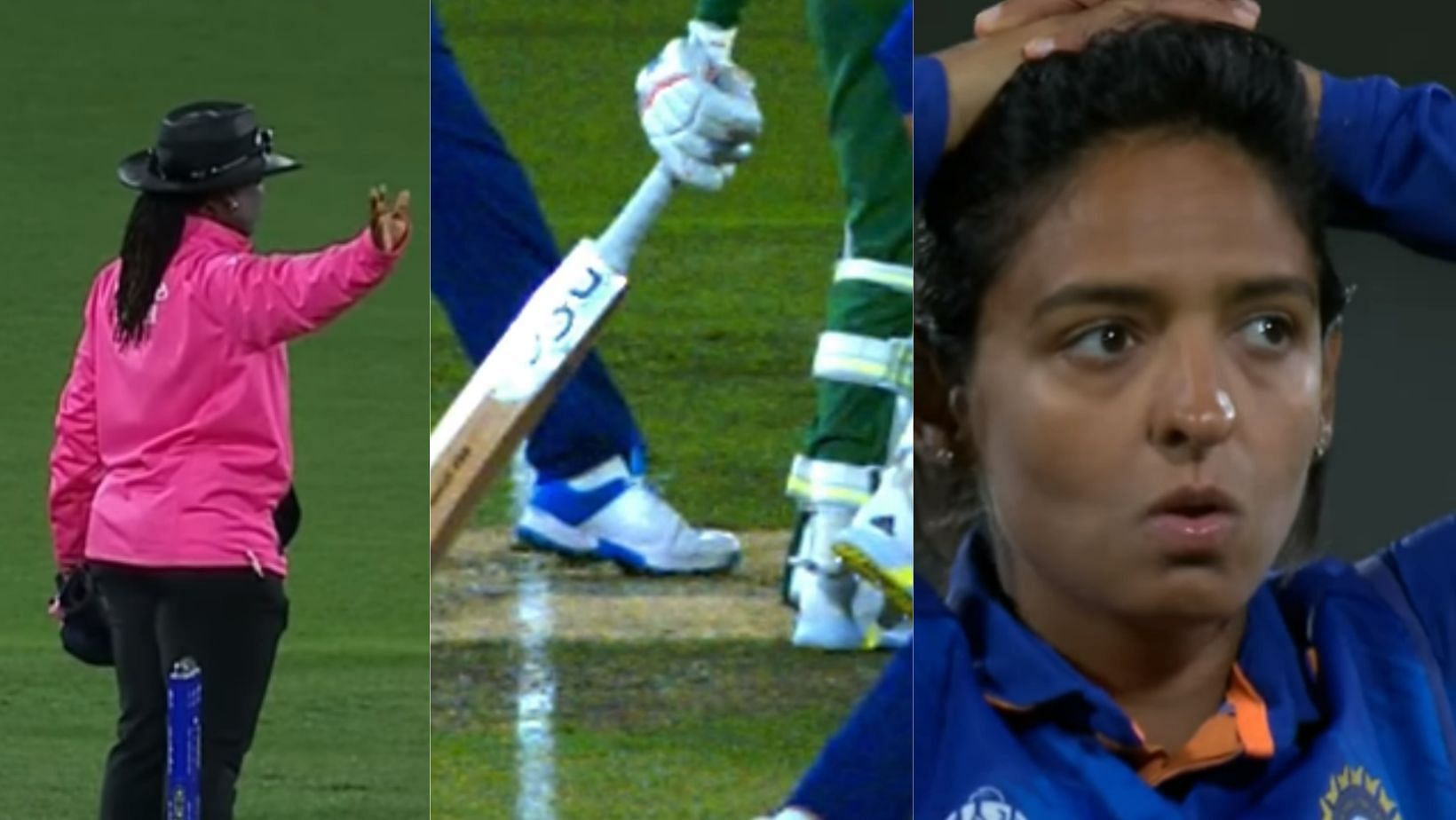 Snippets from moments after Deepti Sharma&#039;s no-ball on Sunday.