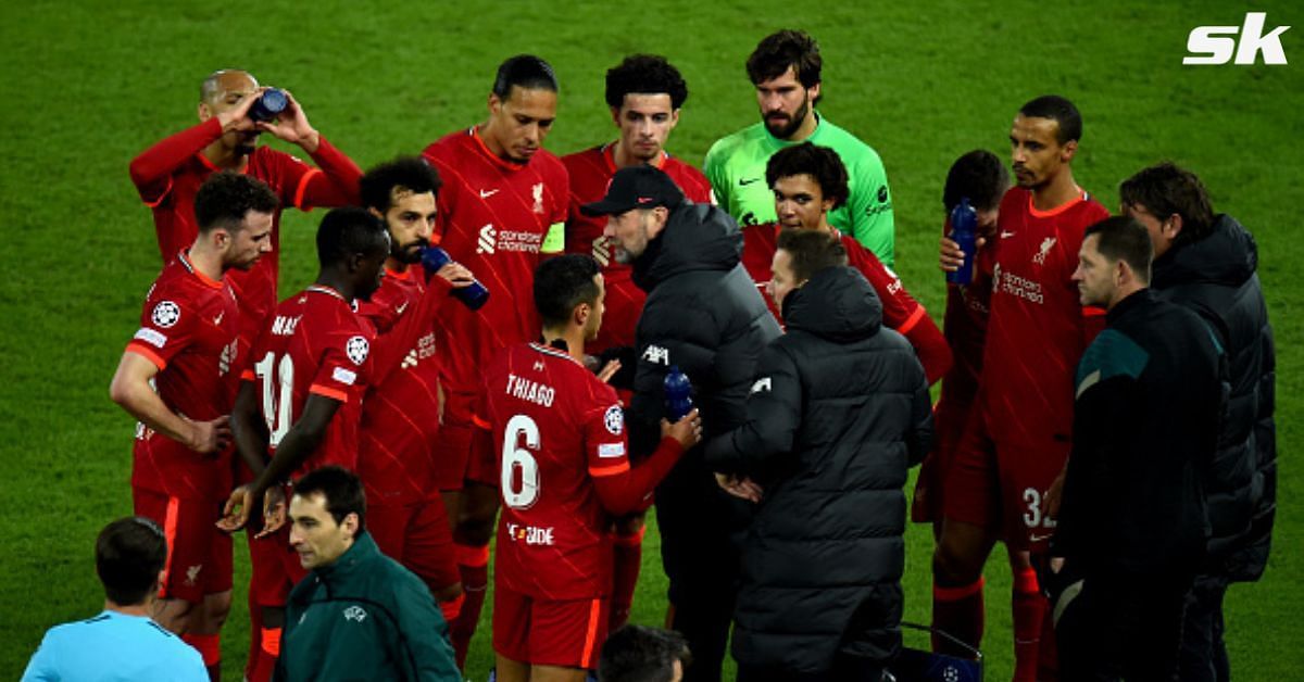 Liverpool players during their loss at Anfield against Inter Milan.