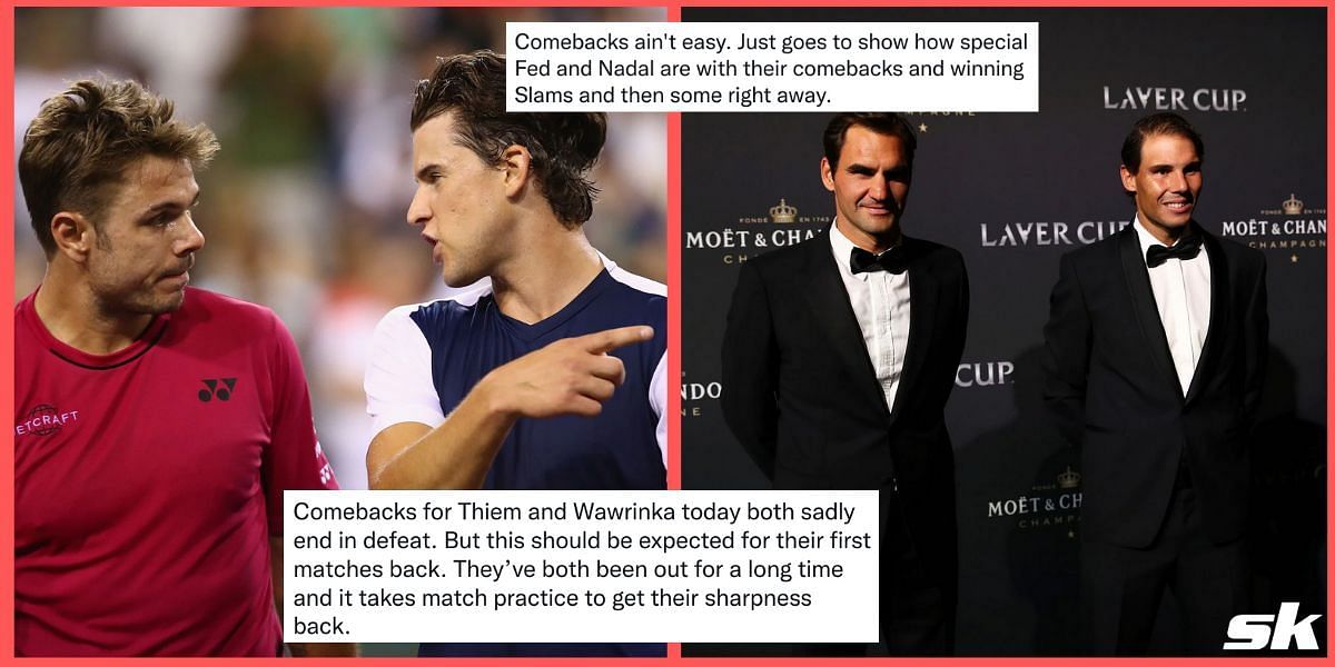 Tennis fans were not too panicky about Dominic Thiem and Stan Wawrinka&#039;s recent comeback losses