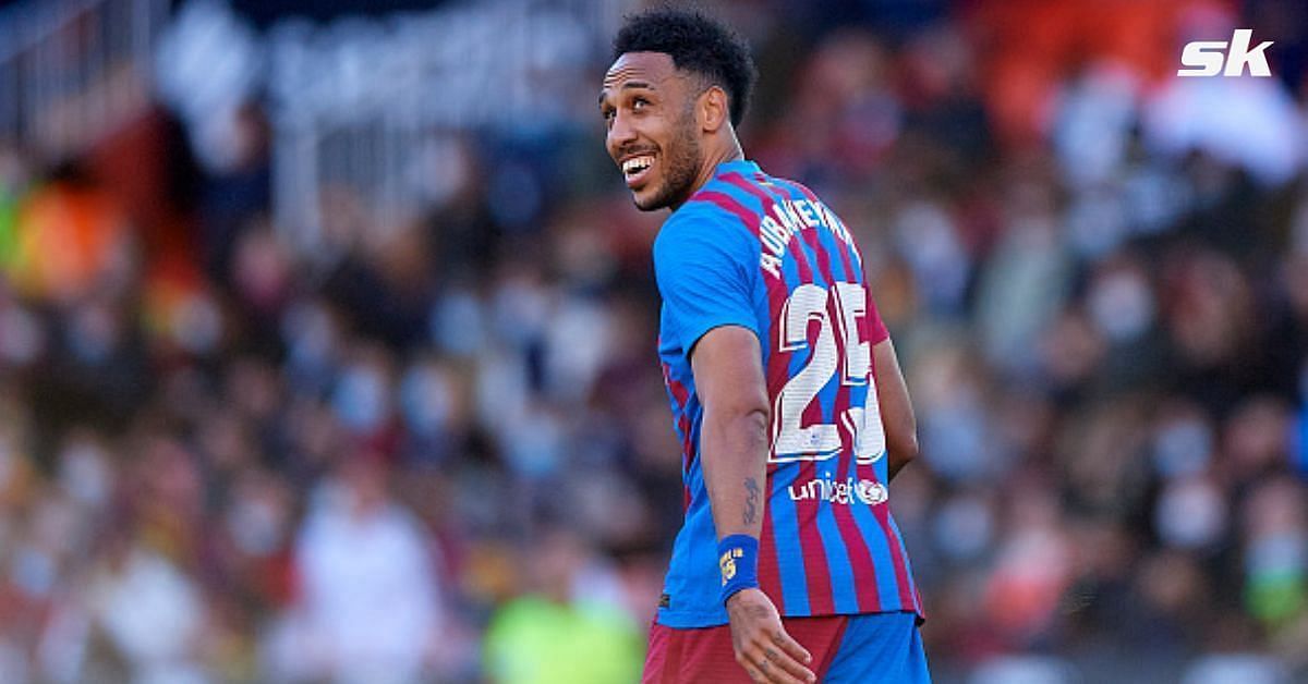 Aubameyang has been all smiles since joining Barca