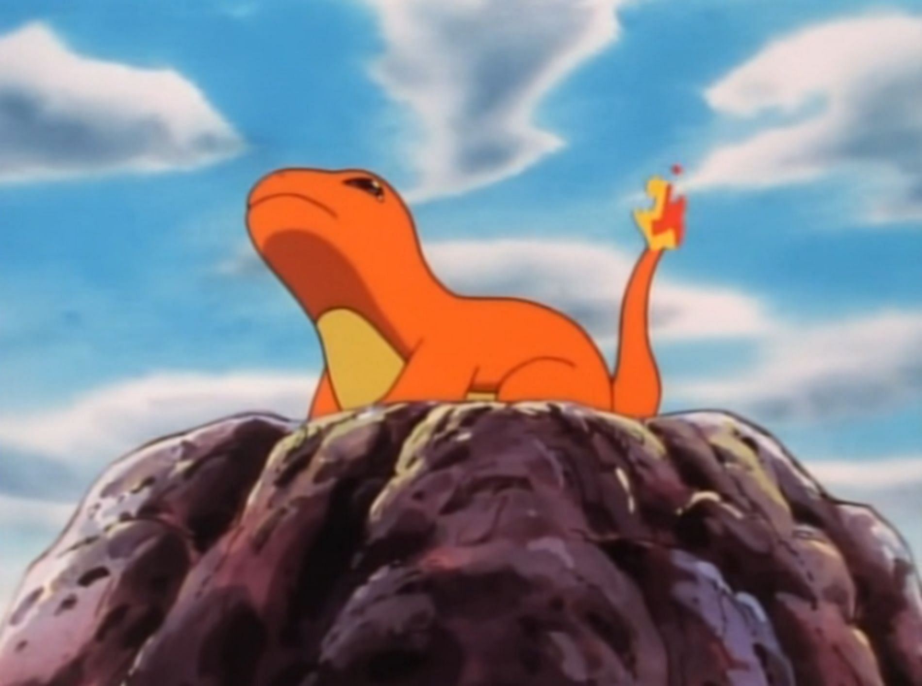 Ash&#039;s Charmander went through a dangerous ordeal in its introduction (Image via The Pokemon Company)