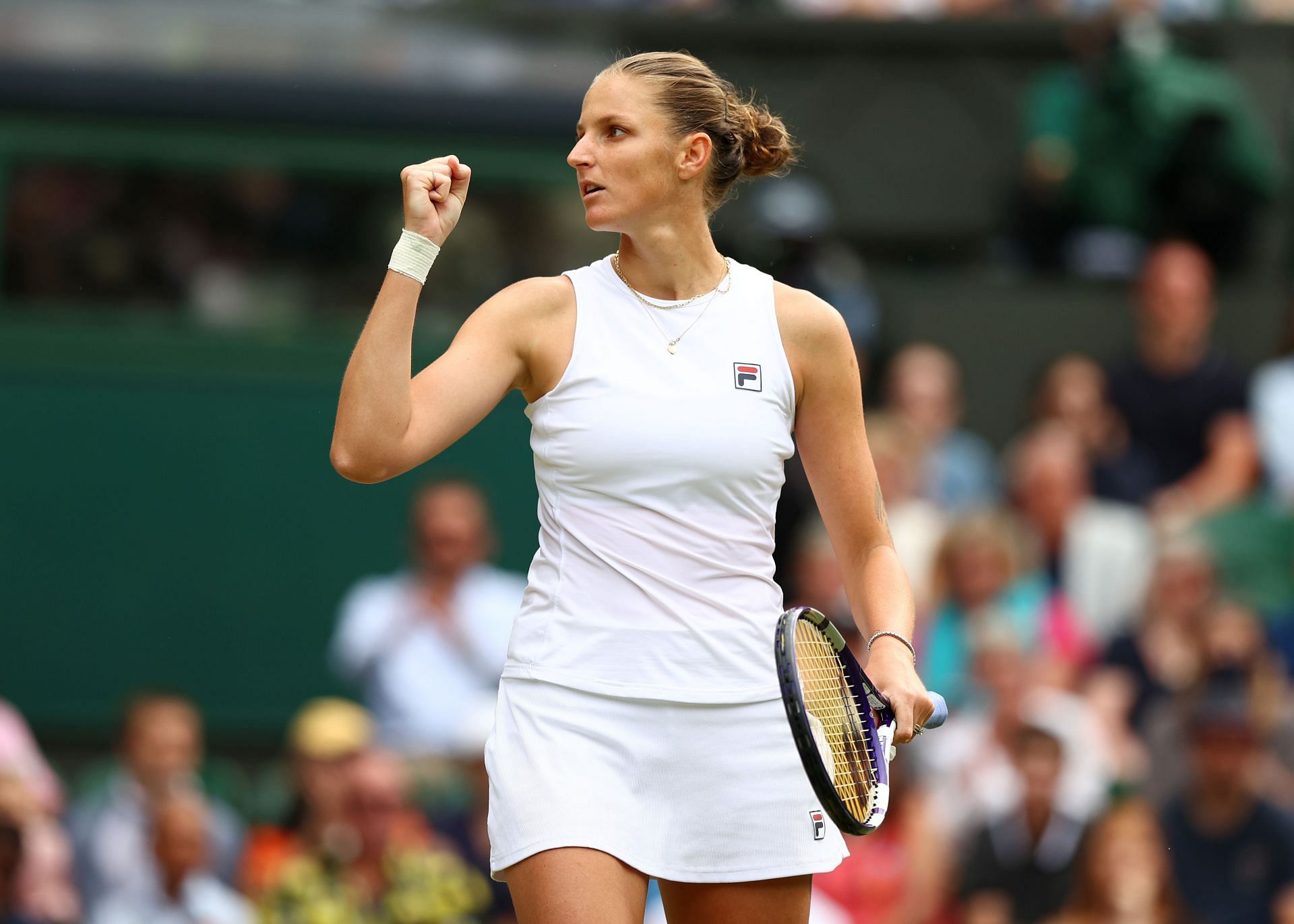 Karolina Pliskova at the 2021 Wimbledon Championships.