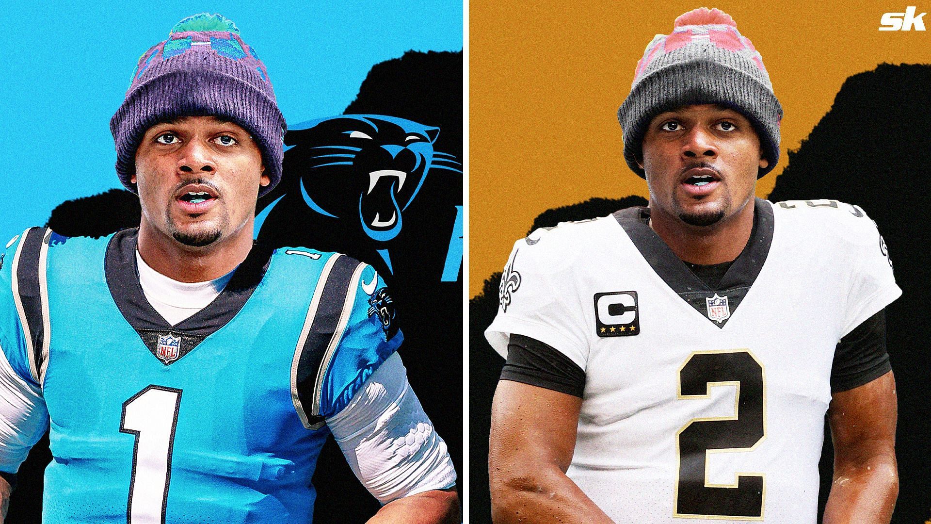 Deshaun Watson (in a Panthers and a Saints jersey) 