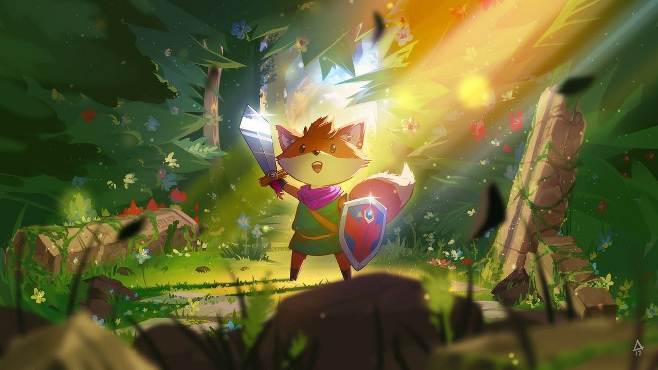 Players can use a sword and shield in this cute adventure game (Image via TUNIC)