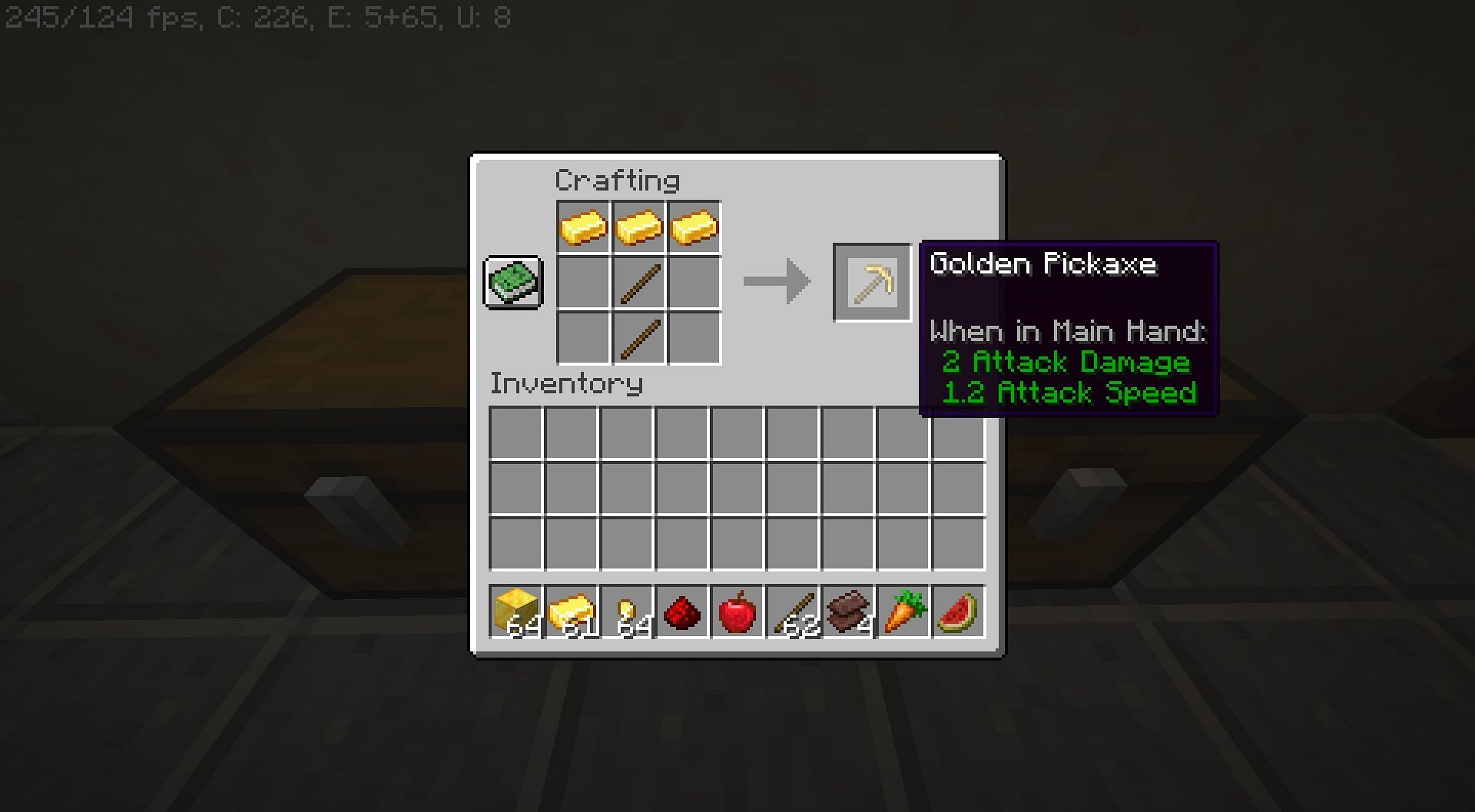 Golden Pickaxe (Image via Mojang)