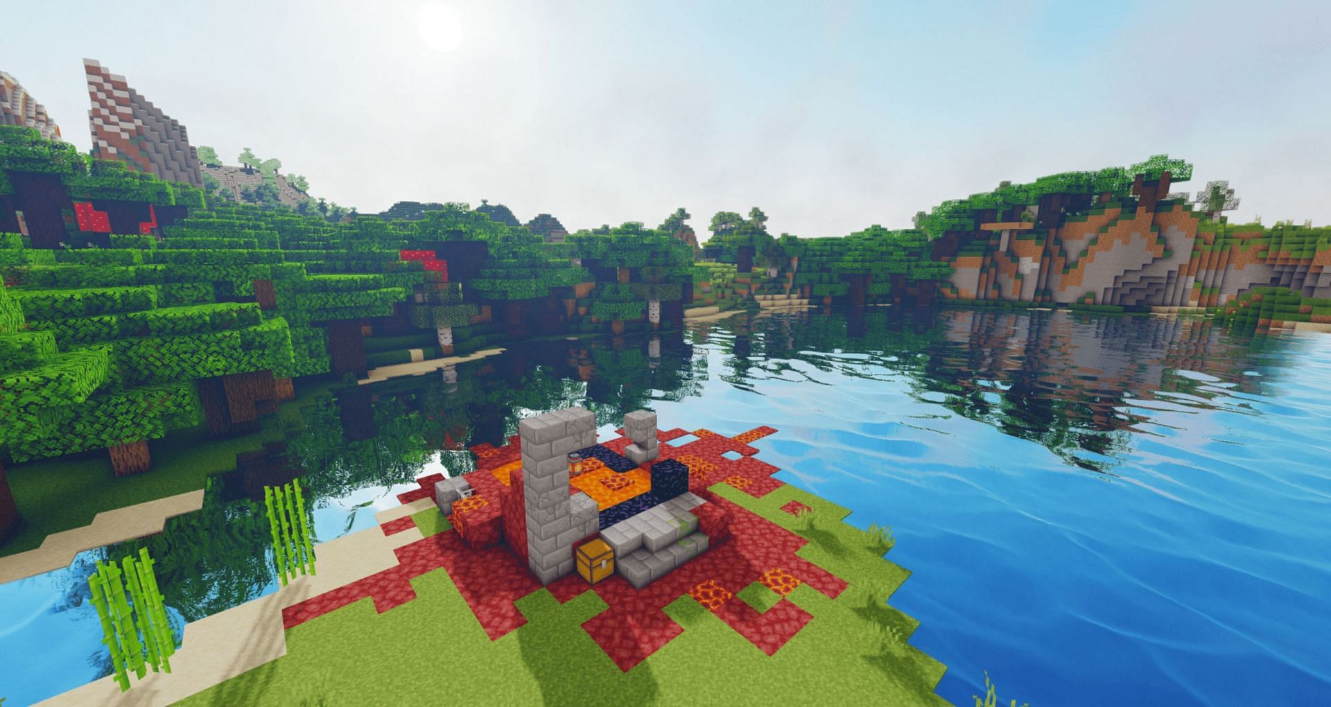 Top 5 light blue and realistic water shaders in Minecraft
