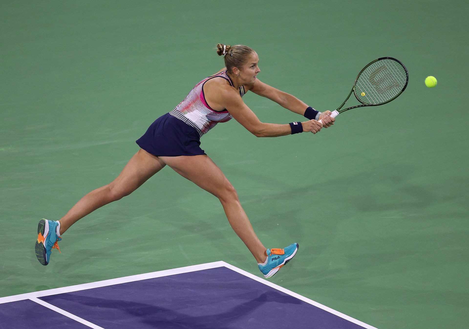 Shelby Rogers in action at the BNP Paribas Open