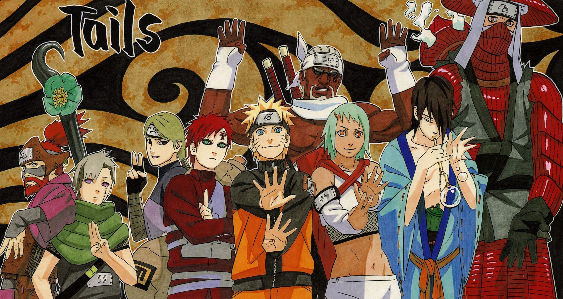 All the Jinchuriki from Naruto, from the Naruto manga (Image via Shueisha)