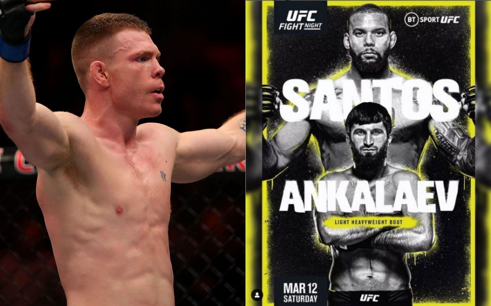 Paul Felder (left) and Thiago Santos vs Magomed Ankalaev (right) [Image credits: @tmarretamma on Instagram]