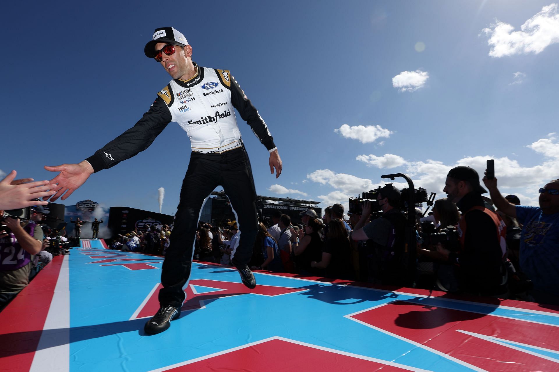 Aric Almirola at the NASCAR Cup Series 64th Annual Daytona 500 (Photo by James Gilbert/Getty Images)