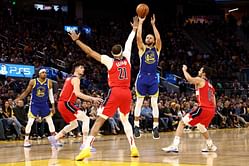 ICYMI: Kentavious Caldwell-Pope hilariously tries to force Steve Kerr to bench Steph Curry as the Warriors star goes off for 47 points against Wizards
