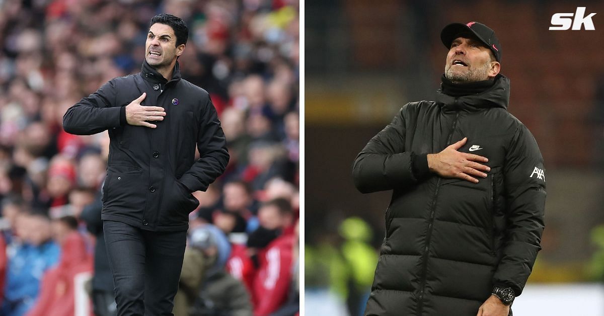 Arsenal manager Mikel Arteta and Liverpool boss Jurgen Klopp The Frenchman has made 35 appearamces for Bayer Leverkusen so far this season