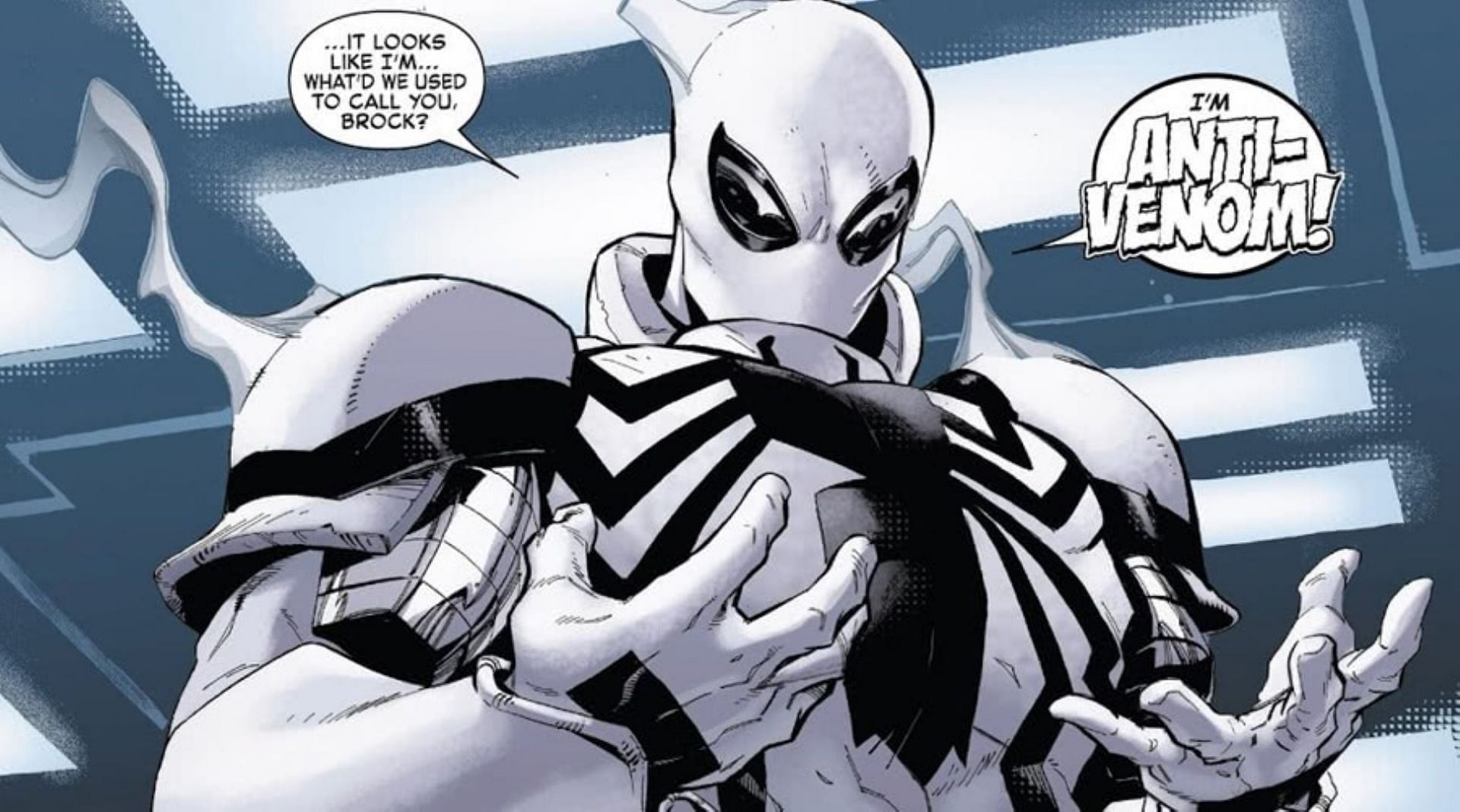 This version of the symbiote has a white skin (Image via Marvel)