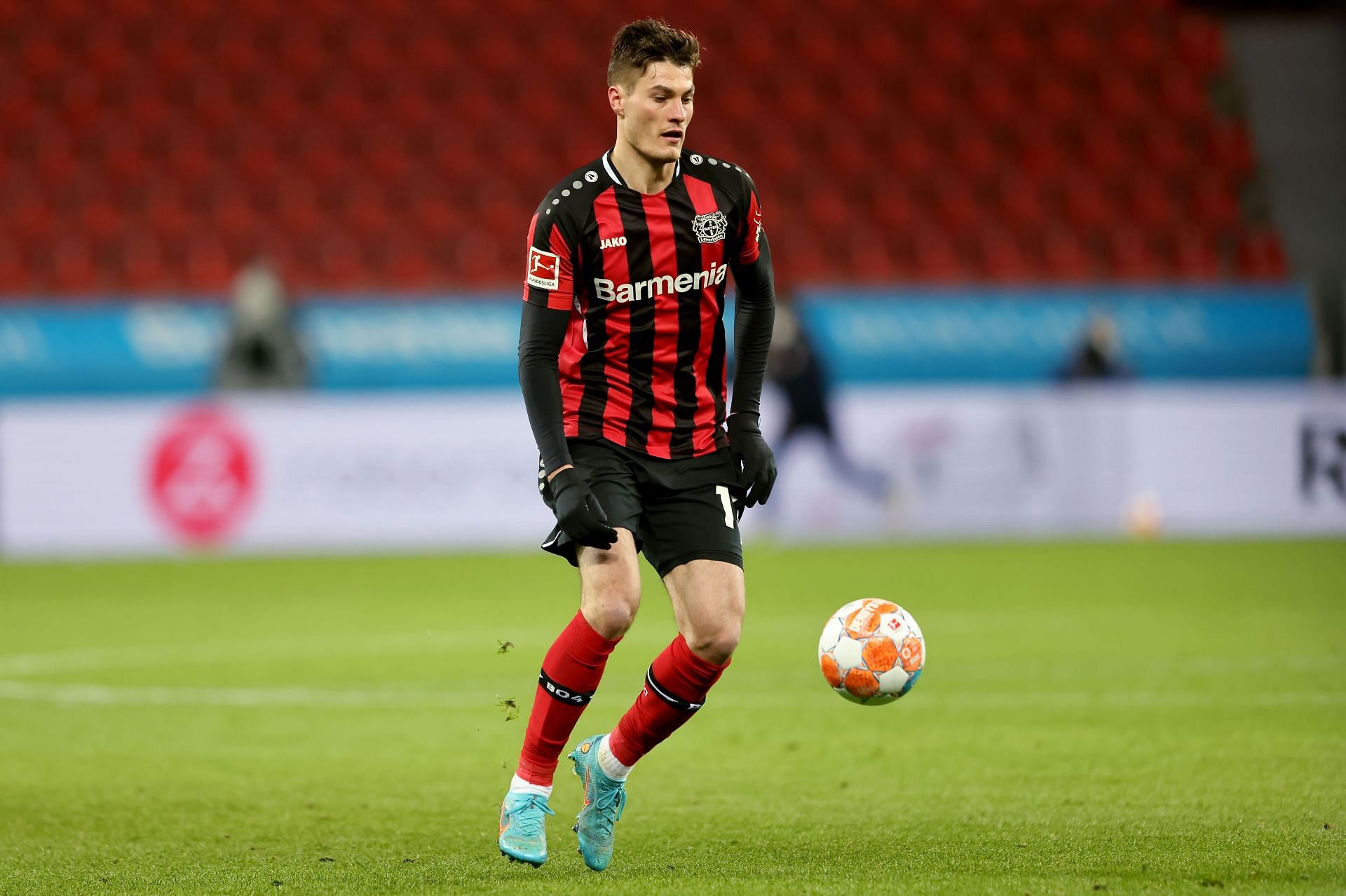 Patrik Schick in action for Bayer Leverkusen