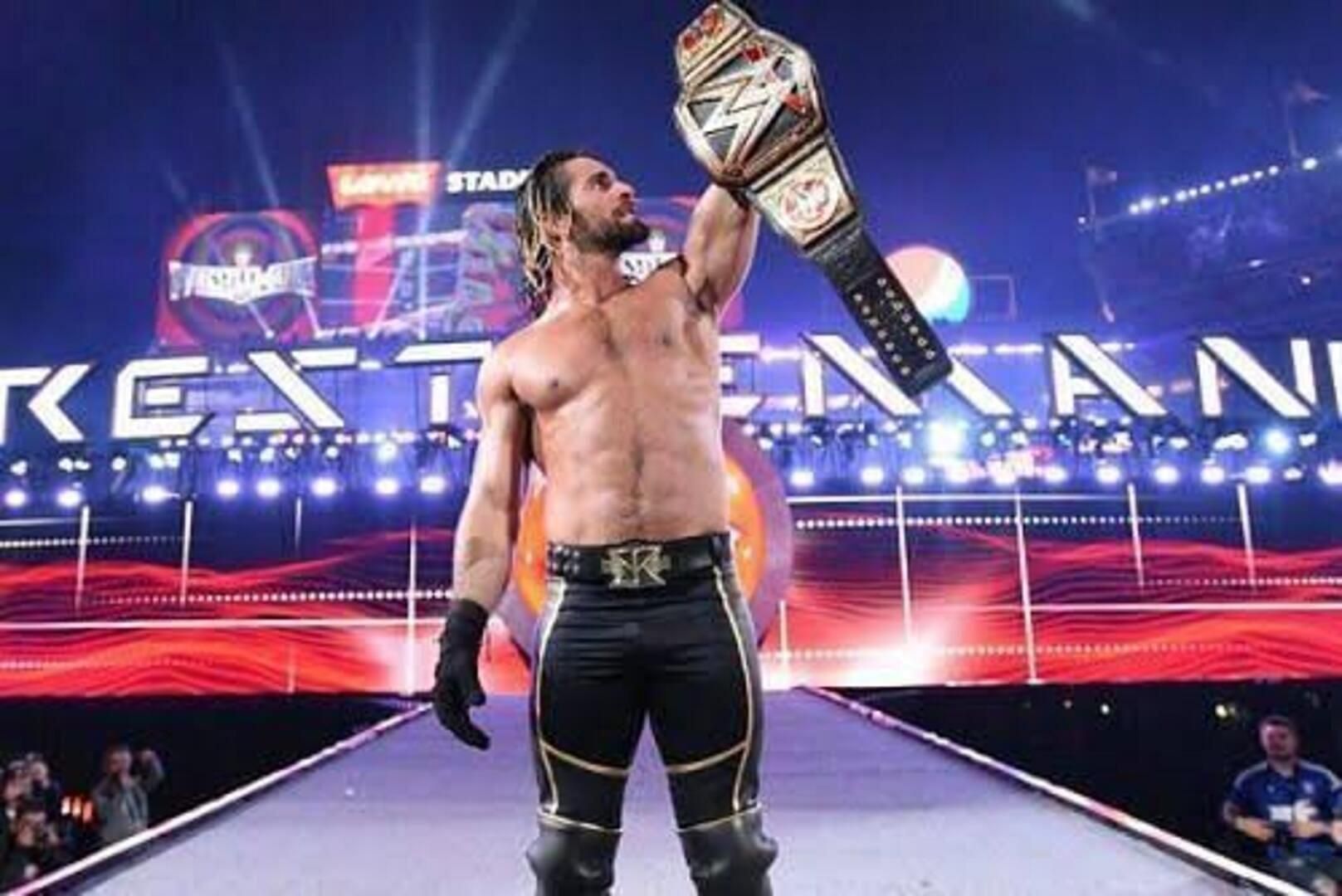 Seth &#039;Freakin&#039; Rollins with WWE Championship.