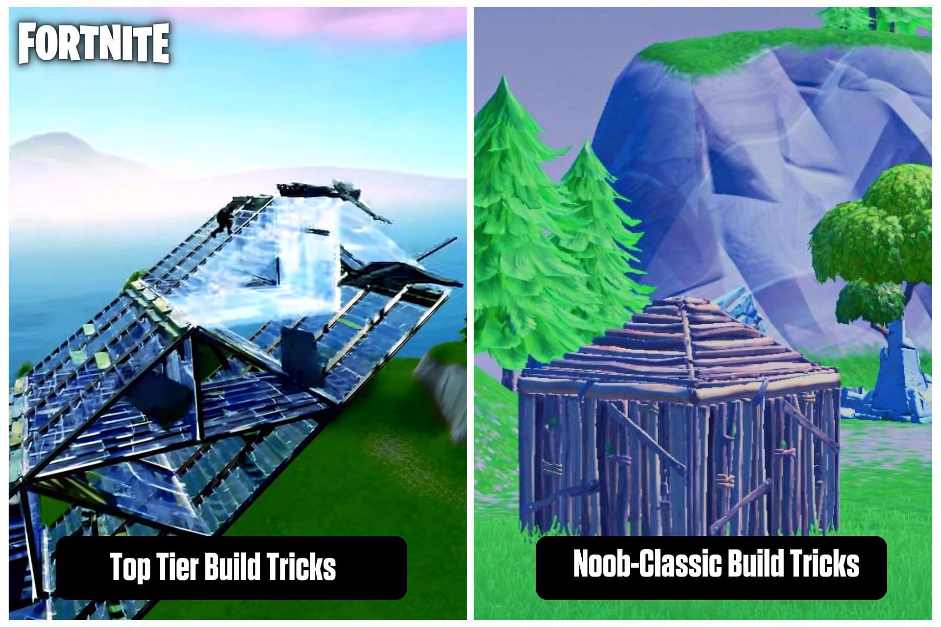 Not all building tricks in Fortnite are sublime (Image via Sportskeeda)