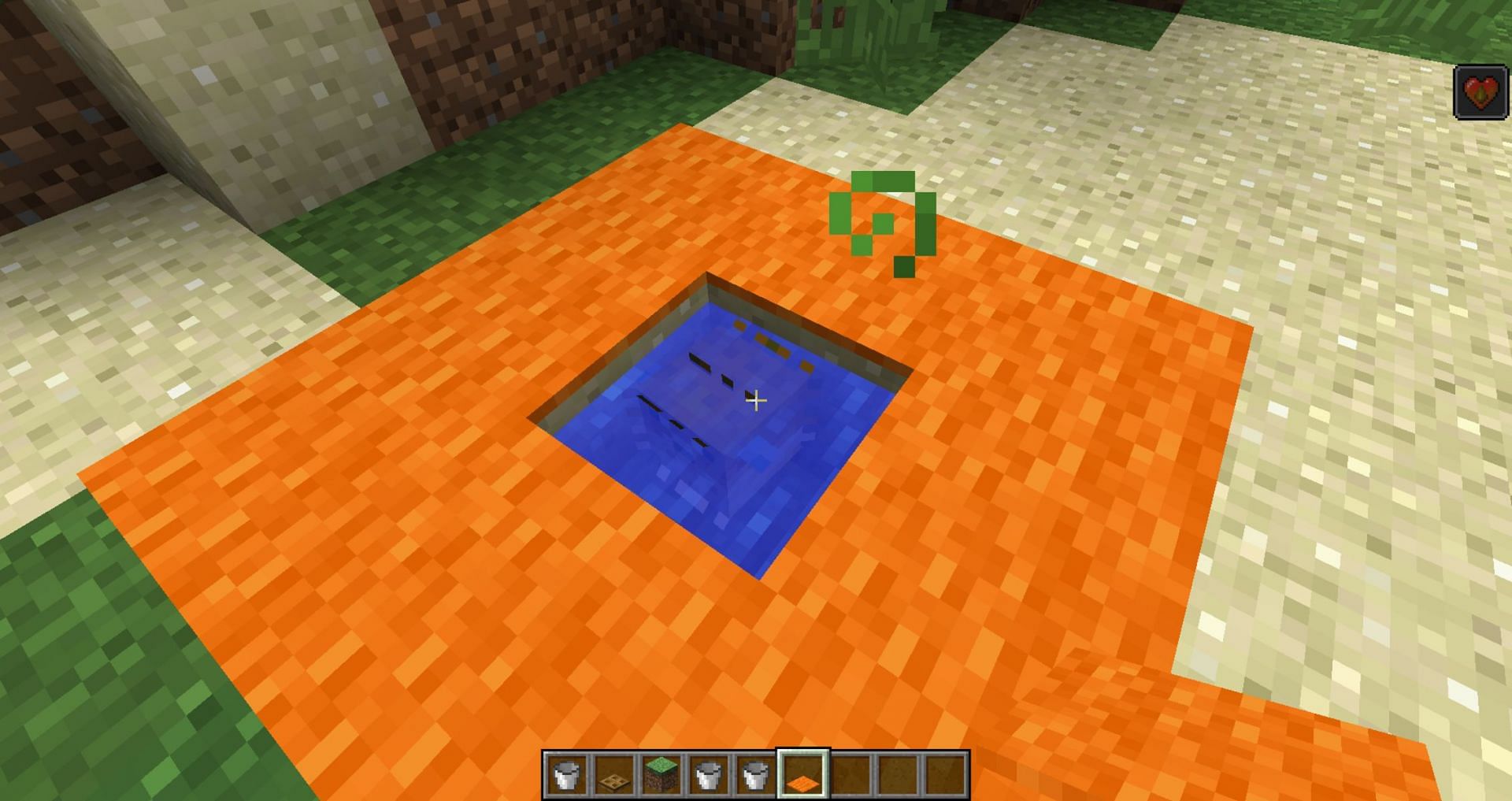 A pufferfish poisoning nearby carpet blocks (Image via u/DIGIREN42/Reddit)