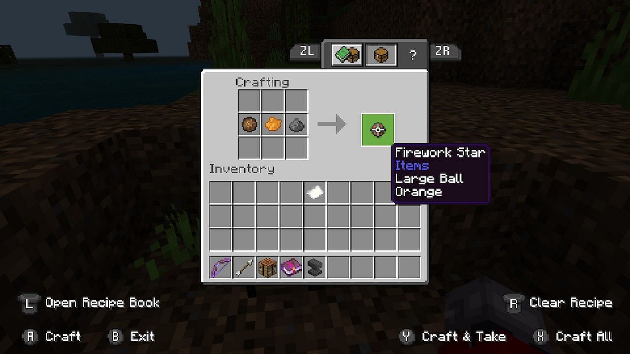 Players can change the effects of their fireworks using firework stars (Image via Minecraft)