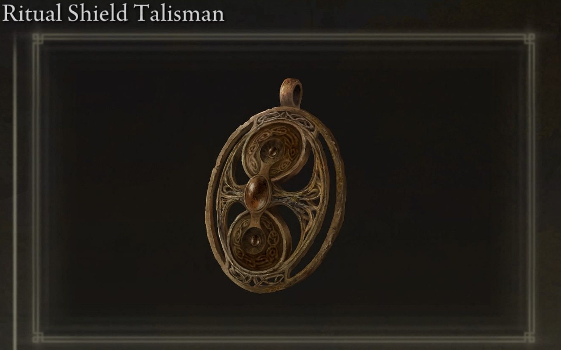 This shield talisman will give damage reduction bonuses. (Image via FromSoftware)