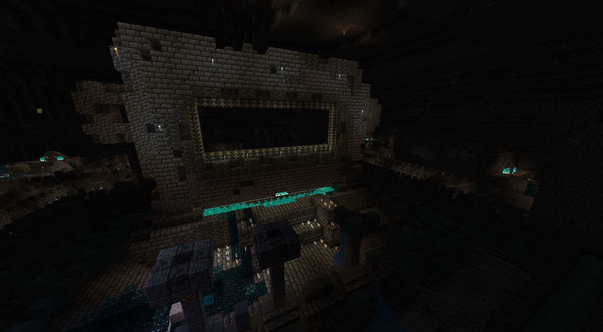 Warden shrine in the middle of Ancient City (Image via Mojang)